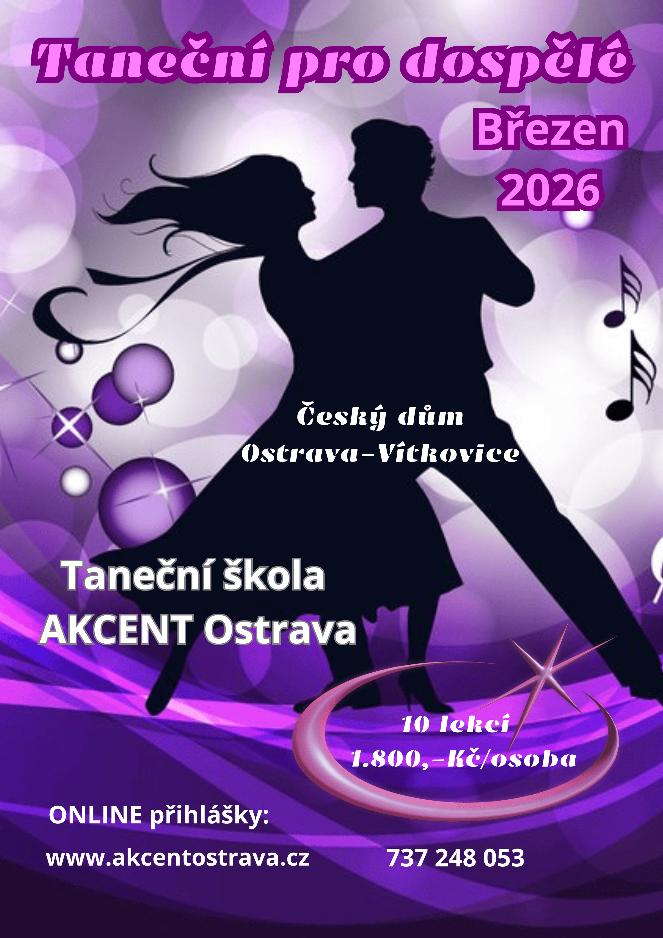 TANEČNÍ PRO DOSPĚLÉ – Březen 2026